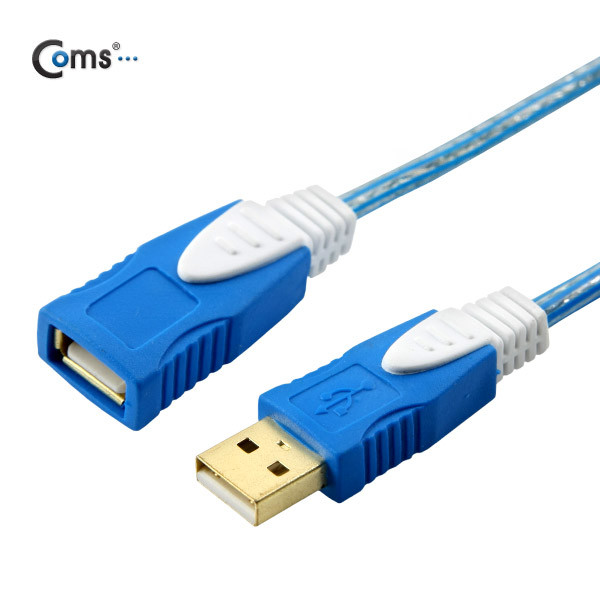 Coms USB 케이블(컬러일반/연장형) 1.8M, Blue