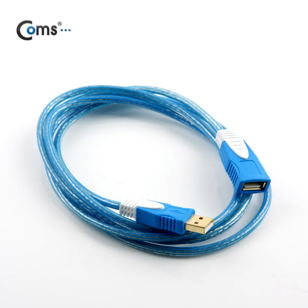 Coms USB 케이블(컬러일반/연장형) 1.8M, Blue