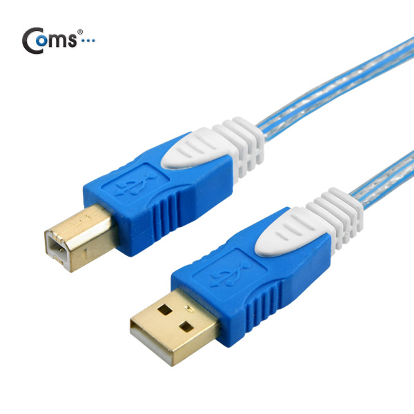 Coms USB 2.0 케이블(컬러일반/AB형) 1.8M, Blue