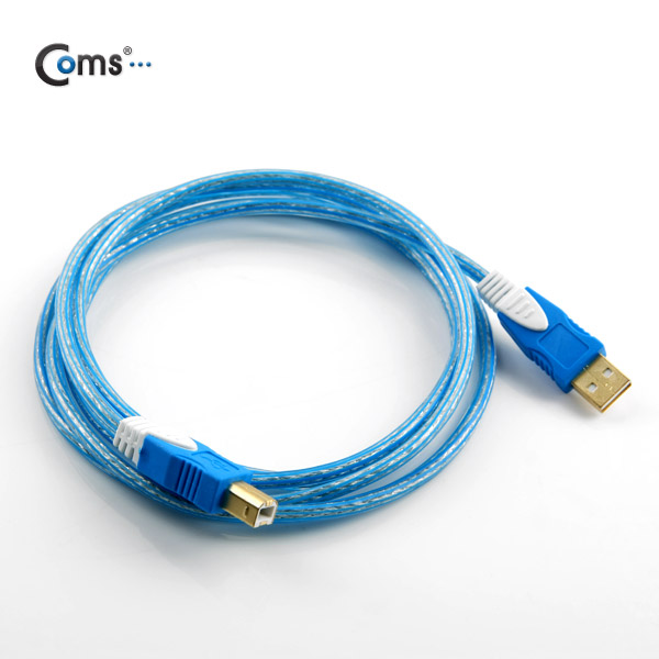 Coms USB 2.0 케이블(컬러일반/AB형) 1.8M, Blue
