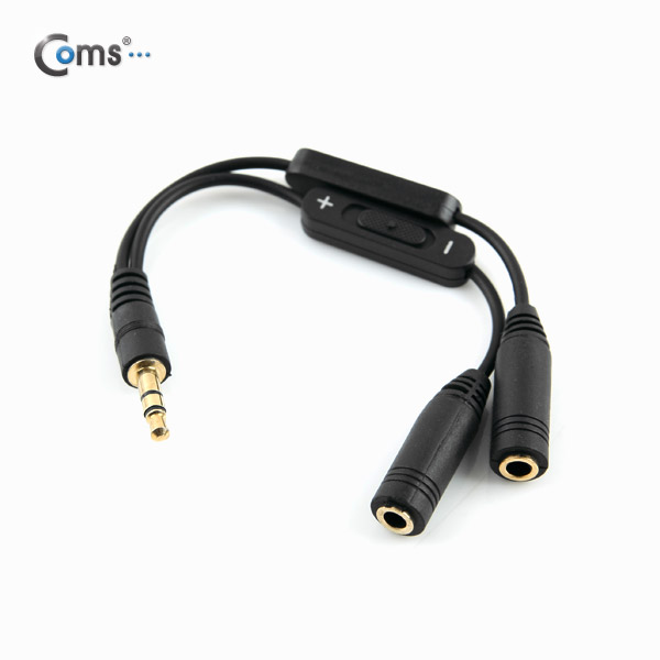 Coms 스테레오 젠더 Y형(3.5 M/Fx2), 10cm/Stereo