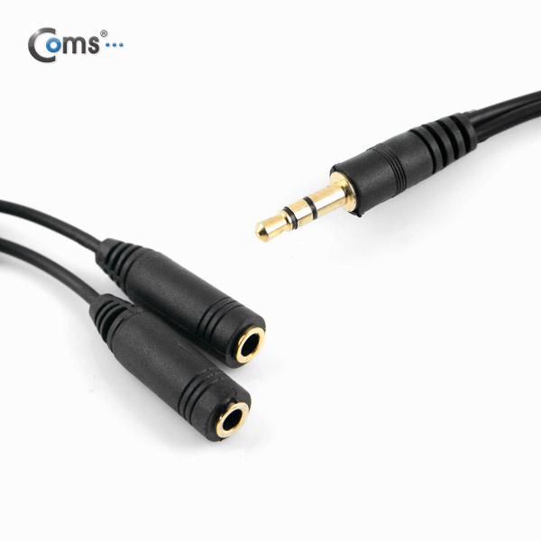 Coms 스테레오 젠더 Y형(3.5 M/Fx2), 10cm/Stereo