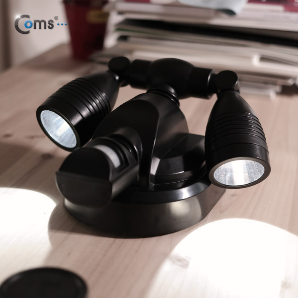 Coms 램프(센서등 감지형) 태양광 충전 판넬, 1200mAh(3W LED*2, 실외용)