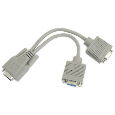 Coms 일반형 모니터 Y 케이블 20Cm - M/2F 타입