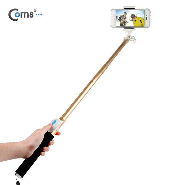 Coms 카메라 모노포드 Set(셀카봉/96cm), 무선셔터, Gold