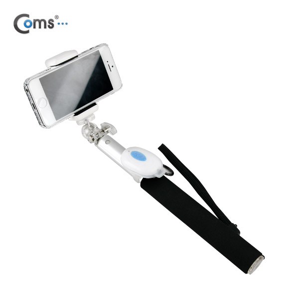 Coms 카메라 모노포드 Set(셀카봉/96cm), 무선셔터, Silver