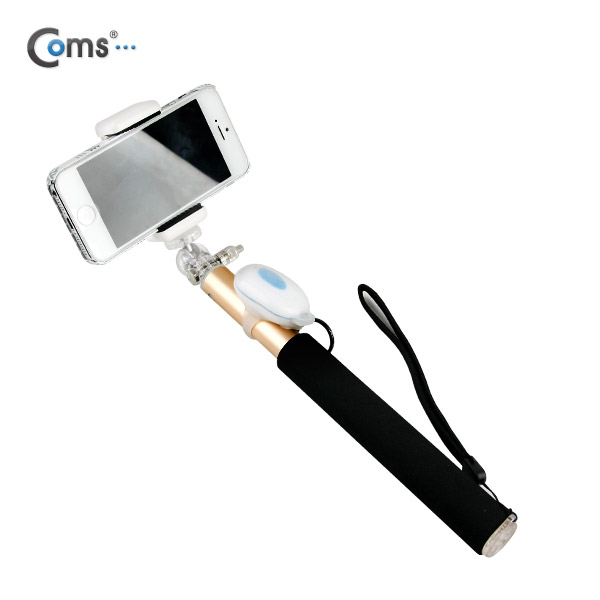 Coms 카메라 모노포드 풀패키지 Set(셀카봉/96cm),무선셔터+삼각대포함 GOLD
