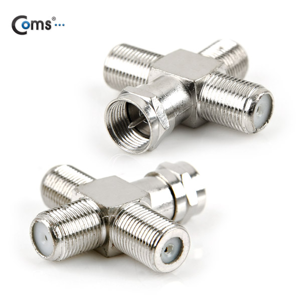 Coms 안테나 젠더 X형(M/크로스 F x 3) 십자형, M / F x 3