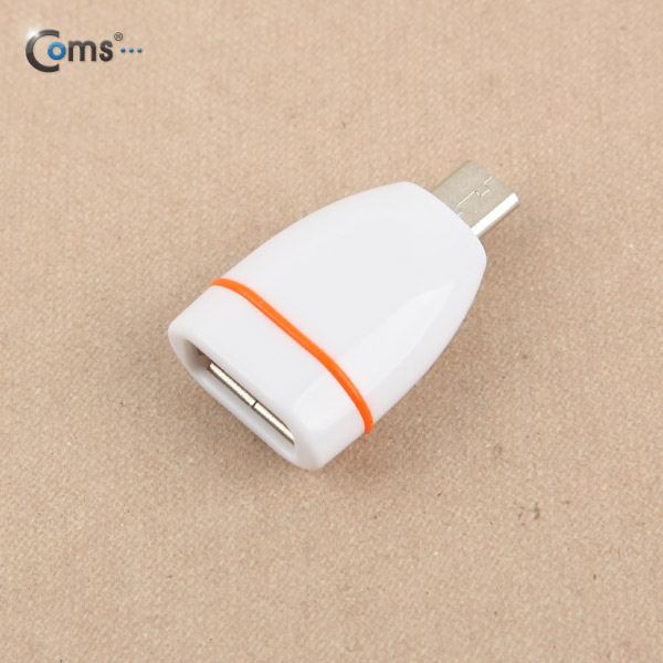 Coms 스마트폰 OTG 젠더-Micro M/USB F (Short/Box포장/Red)