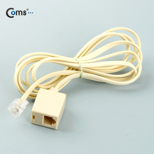 Coms 전화선 케이블(연장), M/F, RJ11, 1.5M