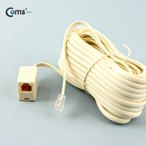 Coms 전화선 케이블(연장), M/F, RJ11, 10M