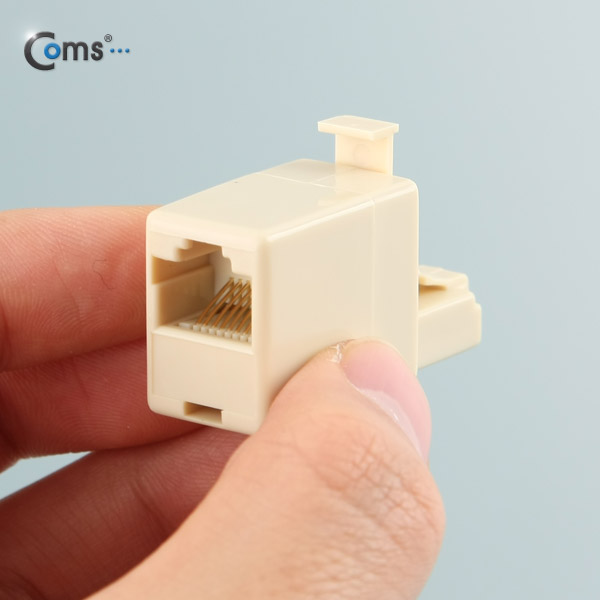 Coms 커플러(RJ45) MF 형 8P8C, X형(아이보리) /크로스<->다이렉트