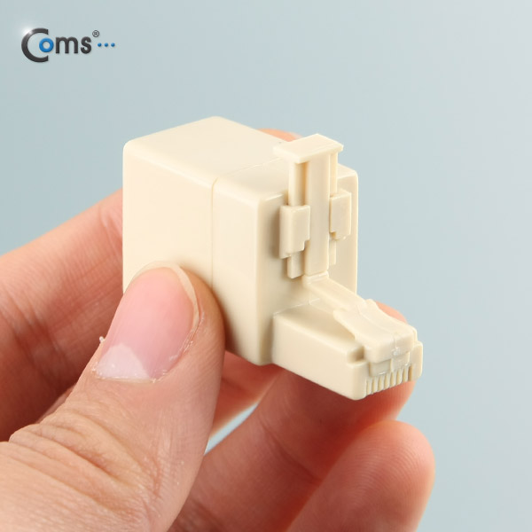Coms 커플러(RJ45) MF 형 8P8C, X형(아이보리) /크로스<->다이렉트