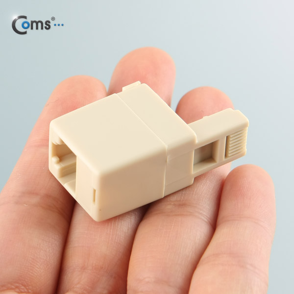 Coms 커플러(RJ45) MF 형 8P8C, X형(아이보리) /크로스<->다이렉트