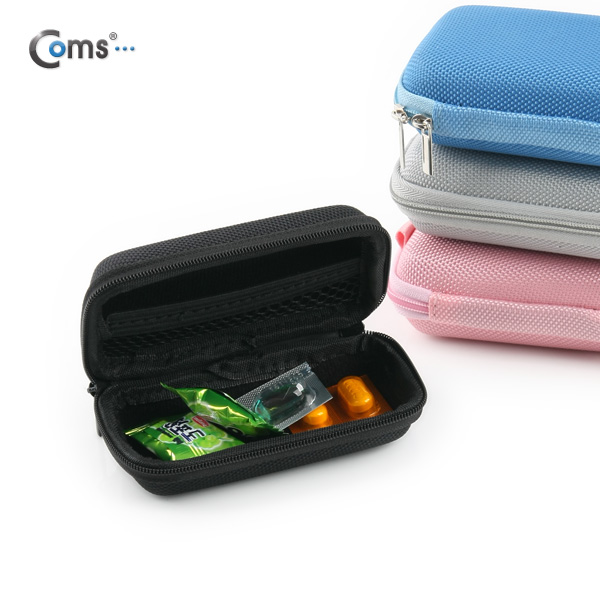 Coms 케이스- 다용도 포켓(사각형)/Black, 소형 디지탈기기