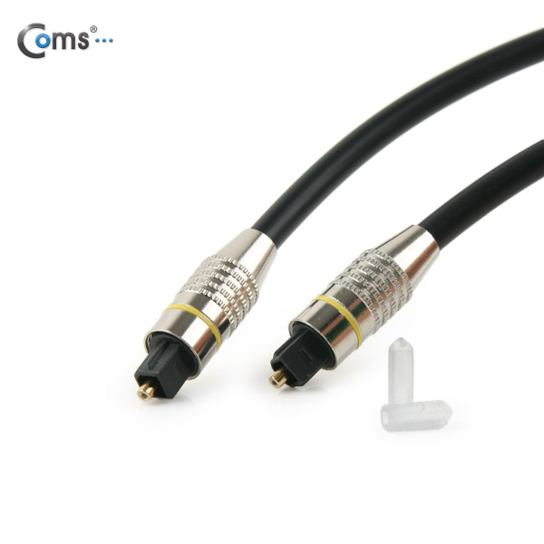 Coms 오디오광 Optical 케이블(2∮/각각) 3m, 고급/검정