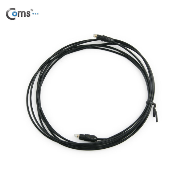 Coms 오디오광 Optical 케이블(2∮/각각) 3m, 고급/검정