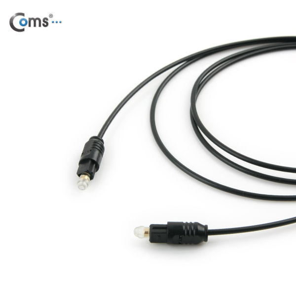 Coms 오디오광 Optical 케이블(2∮/각각) 1.5M, 고급/검정