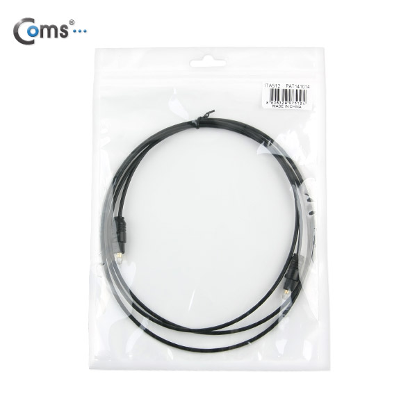 Coms 오디오광 Optical 케이블(2∮/각각) 1.5M, 고급/검정
