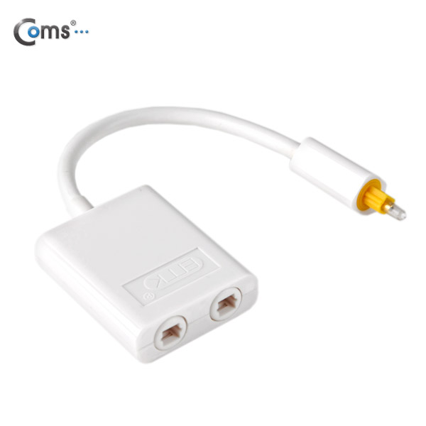 Coms 오디오광 Optical 분배기 1:2, White / Optical