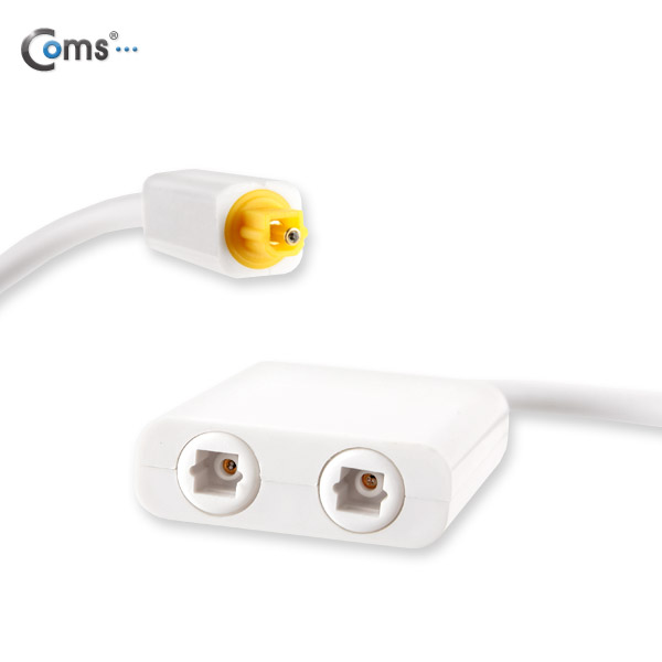 Coms 오디오광 Optical 분배기 1:2, White / Optical