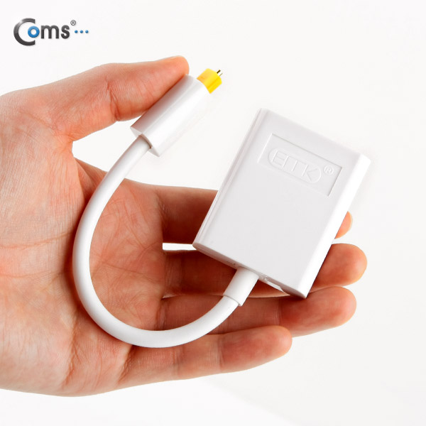 Coms 오디오광 Optical 분배기 1:2, White / Optical