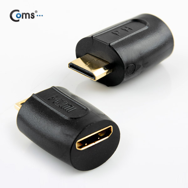 Coms HDMI 젠더(Mini HDMI M/F) 연결용/원형, 연장 M/F