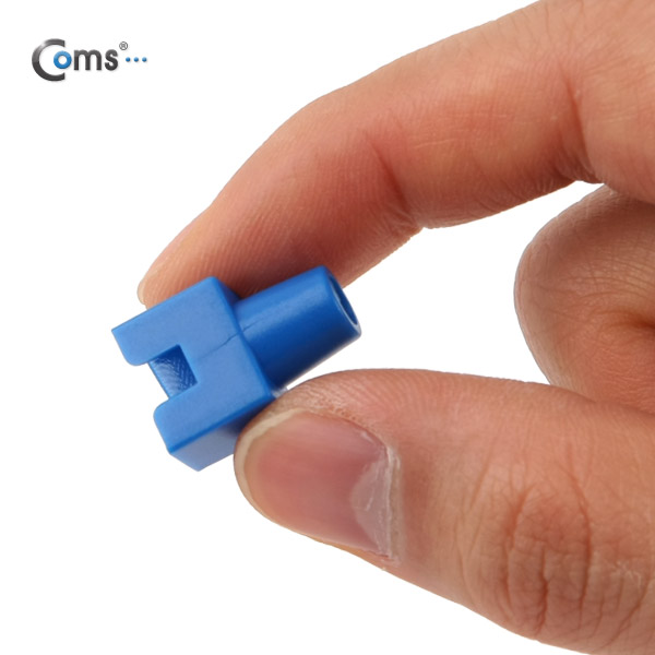 Coms 부트(사각) 파랑 RJ45, PVC통 - 100ea