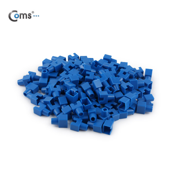 Coms 부트(사각) 파랑 RJ45, PVC통 - 100ea