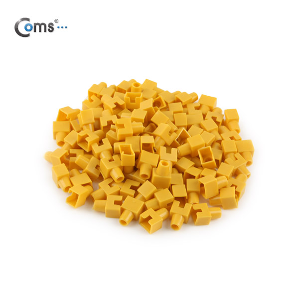 Coms 부트(사각) 노랑 RJ45, PVC통 - 100ea