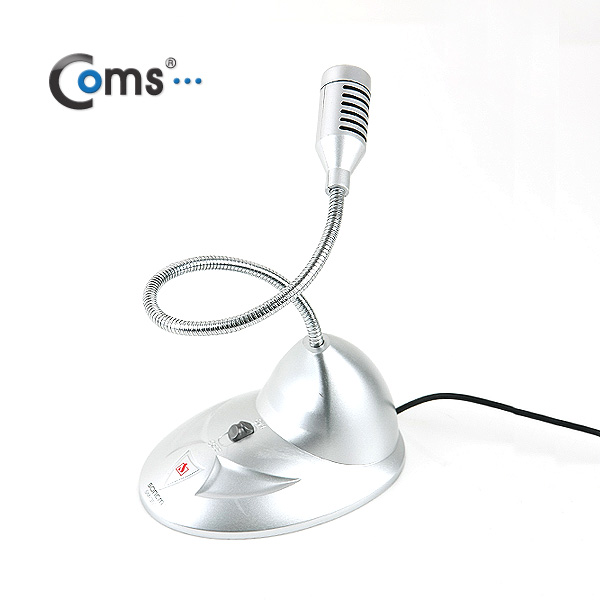 Coms 마이크 (스탠드형), on/off 기능, SM-300, Silver