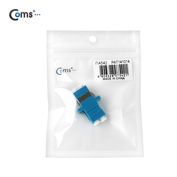 Coms 광패치코드 커플러, Flange타입, LC F/F, Duplex, Blue