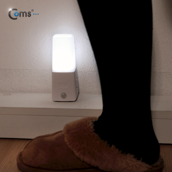 Coms 램프(센서등 감지형) 3LED 스탠드 타입, 수동/자동 점등 선택스위치(AAAx3)