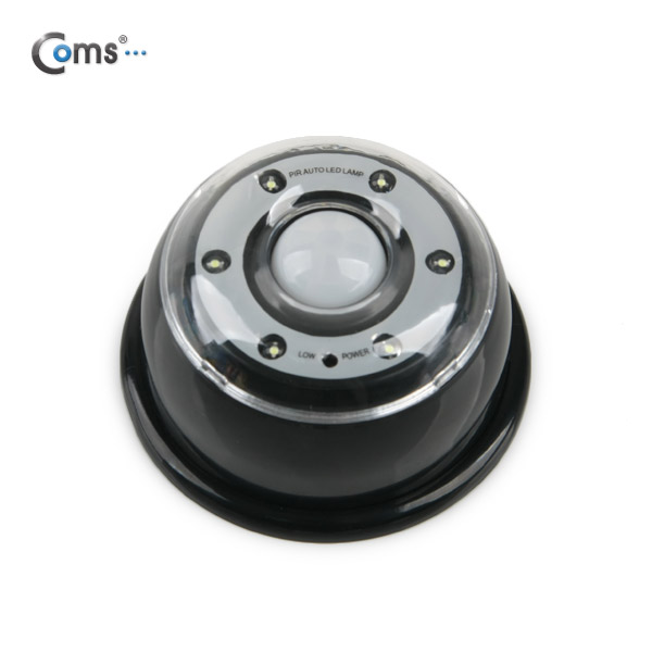 Coms 램프(센서등 감지형) 6LED 천장 설치형 검정, AAAx4