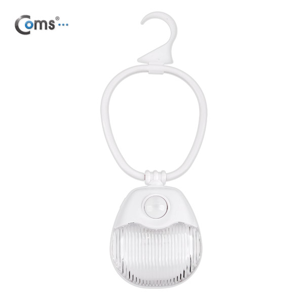 Coms 램프(센서등 감지형) 2LED 고리 타입, 수동/자동 점등 선택스위치(AAx3)