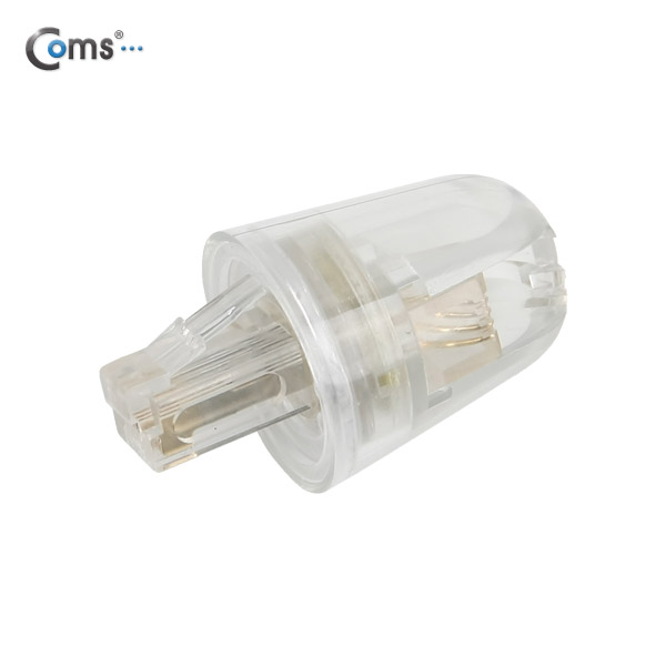 Coms 전화선 꼬임방지 6P4C 투명