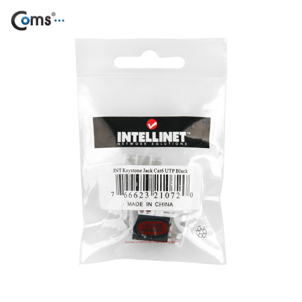 Coms Intellinet(키스톤잭/210720) Cat6, 검정