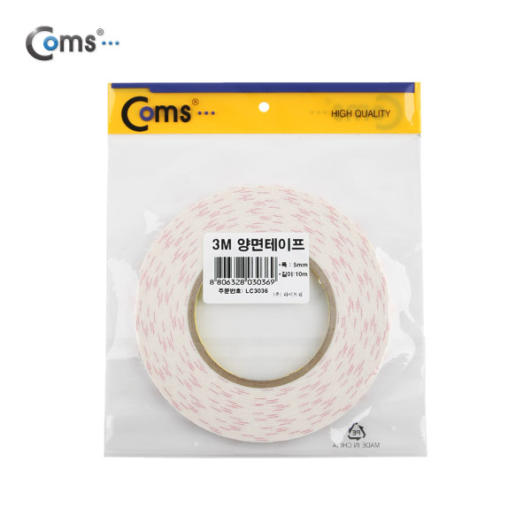 Coms 3M 양면테이프(폭 : 5mm, 길이 : 10m, 두께 : 1.2mm)