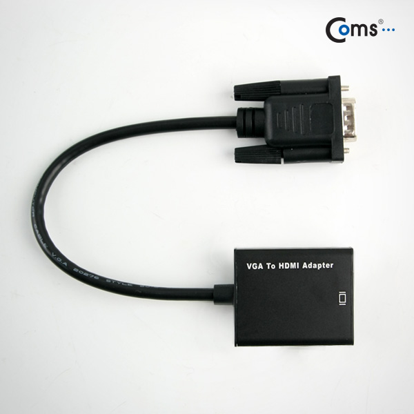 Coms VGA to HDMI 컨버터(오디오 지원),케이블타입/1080P, 20cm