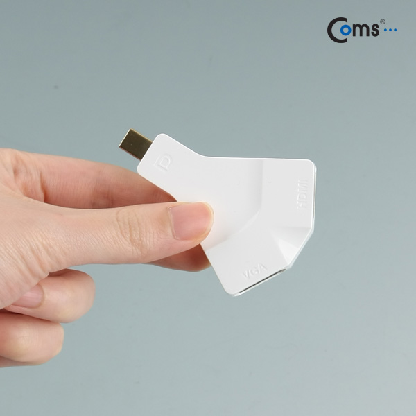 Coms Mini DISPLAY PORT 1.2 to HDMI+VGA 컨버터, (4Kx2K