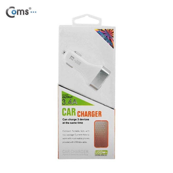 Coms USB 3P 전원(DC 시가잭/3.4A ) Gray