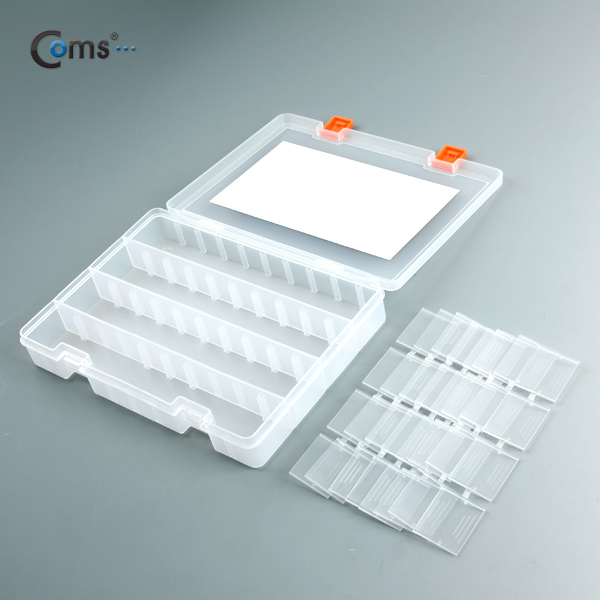 Coms 다용도 PVC 수납함, 내부 36분배 (250 * 180 * 50mm)