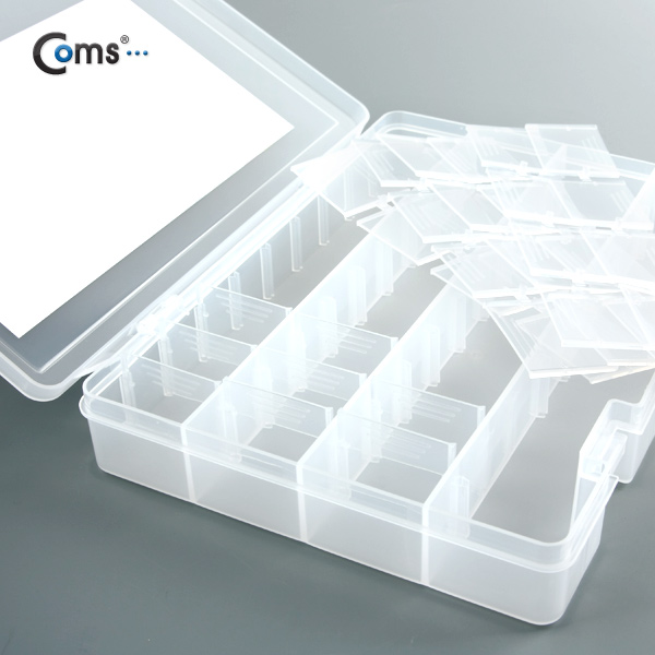 Coms 다용도 PVC 수납함, 내부 36분배 (250 * 180 * 50mm)