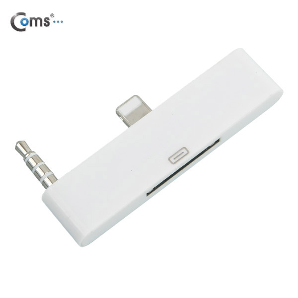Coms iOS IOS 8핀 (8Pin) 변환젠더(이어폰 단자) iOS 스마트폰 6 Plus전용, White