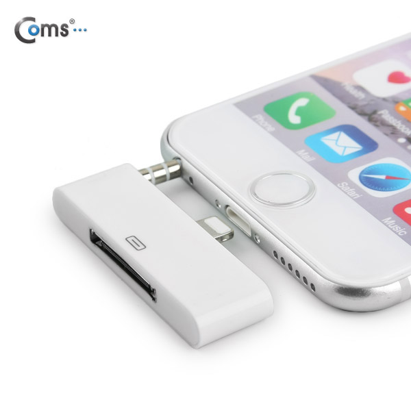 Coms IOS 8핀 (8Pin) 변환젠더(이어폰 단자) White / iOS 스마트폰 6 전용