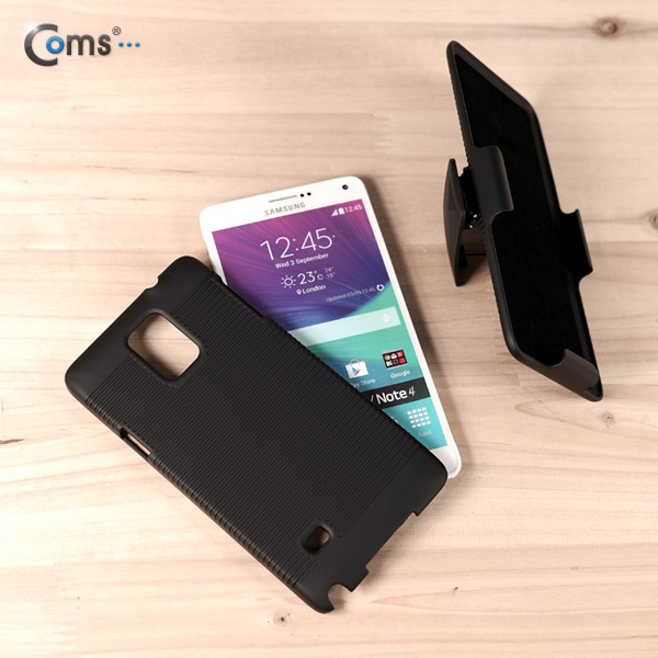 Coms 스마트폰 케이스(집게 거치형/보호케이스), Note4용