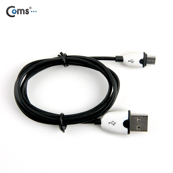 Coms USB/Micro USB(B) 케이블(슬림형), 1M, Black