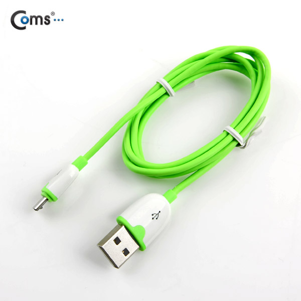 Coms USB/Micro USB(B) 케이블(슬림형), 1M, Green