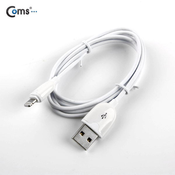 Coms 8핀 슬림형 케이블 1M, White