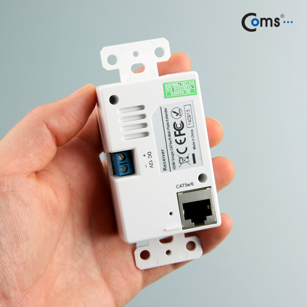 Coms HDMI 리피터(RJ45) 벽면 콘센트형(송수신기 세트, 1R 전송가능)